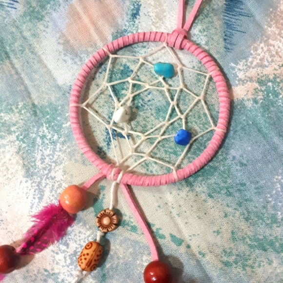 Pink Handmade Dreamcatcher - Picture 2 of 3